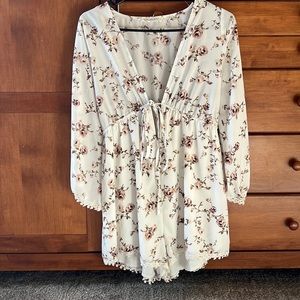 White rose romper